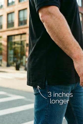 KingSize Camiseta Polo Cotton Big & Tall para Hombre Largo Adicional miniatura 5