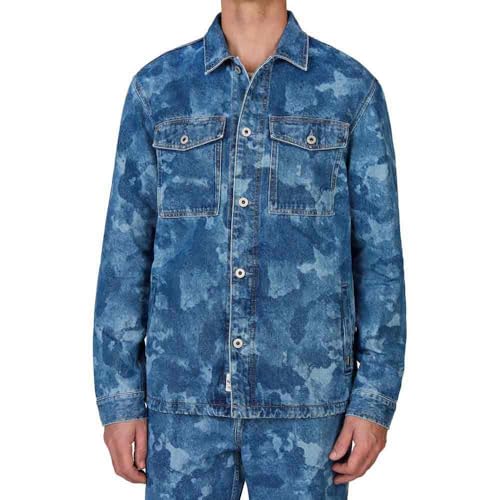 Vestibilità rilassata Pepe Jeans Eaton Camouflage Giacca, Denim, L Uomo