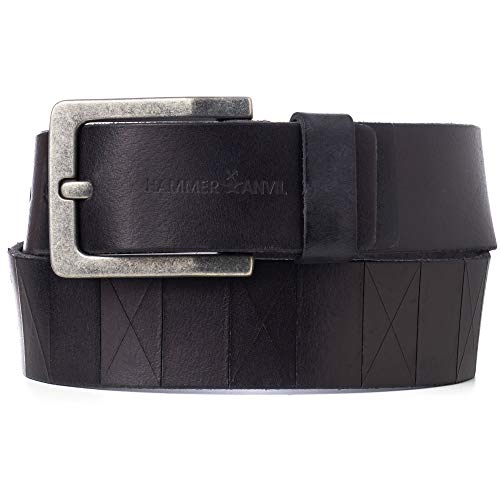 HAMMER ANVIL Mens Belt Genuine Leather 38 MM Casual Jean Belt BLK 34