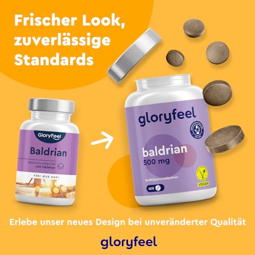 Baldrian Dragees hochdosiert – 400 vegane Tabletten zur Beruhigung