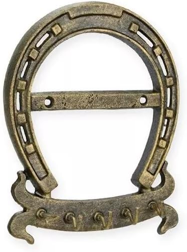 Horse Shoe Key Hanger – Handcrafted Cast Iron Wall Hook, Vintage-Style Metal Sculpture, Rustic Home & Garden Decor