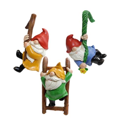 TOYANDONA 3piezas Estatuas De Jardín De Duendes De De Colgantes para Decoración Interior y Exterior Adornos para Jardín y Patio Creación De -