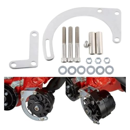 Für Chevy SBC Motor Kurze Wasserpumpe 283 350 1955 - 1963 1964 1965 1966 1967 1968 Stahl Auto Teile Silber Low Mount Lichtmaschine Halterung Motoraufhängung halterungen
