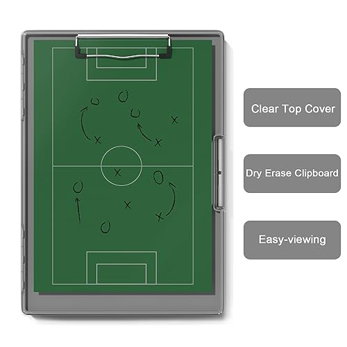 Porte-bloc avec rangement gris à double compartiment et surface d'écriture lisse
