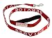 Albcorp Padded Service Dog Leash - with Neoprene Handle - and Reflective Silk-Screen Print for use on Harnesses, Vests, Collars, 4 Foot, Red