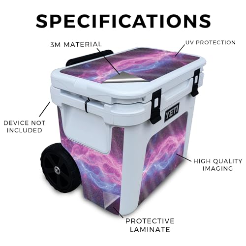 Image of Glossy Glitter Skin Compatible with Yeti Roadie 32 Wheeled Cooler - Raw Energy - Premium 3M Vinyl Protective Wrap Decal Cover - Easy to Apply | Crafted in The USA by MightySkins