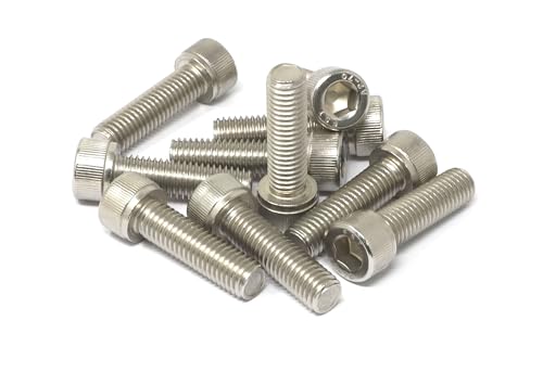 Image of iexcell 10 Pcs M10 x 35mm Thread Pitch 1.5 mm Stainless Steel 304 Hex Socket Head Cap Screws Bolts Kit