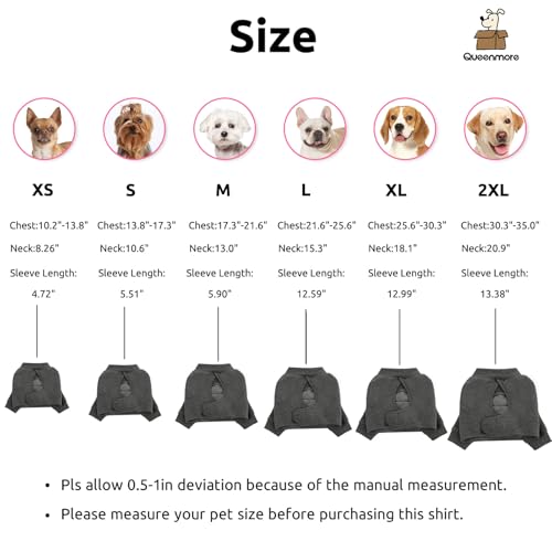 Image of Queenmore Dog Surgery Recovery Sleeve Front Legs, Breathable Dog Recovery Sleeve, Elbow Protector Pet Cone Alternative After Surgery, Grey, M