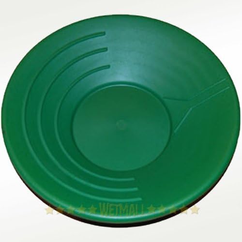 Green Gold Pan Dia 14"Depth 25/8" 3 Ridges with Water