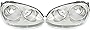 KarParts360 Compatible With Volkswagen GTI Headlight Assembly 2006 07 08 2009 Driver and Passenger Side Pair Halogen For VW2502127 | 1K6 941 005 S