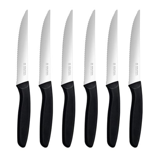 targzier Couteaux à Steak Set de 6,Couteau Steak Dentelé de Haute...