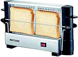 Rejilla de acero inoxidable Bastilipo - FIREFOX FAST TOASTER 750 - Tostadora Multipan, color inox. 750W - doble área de tostado 22 x11 cm