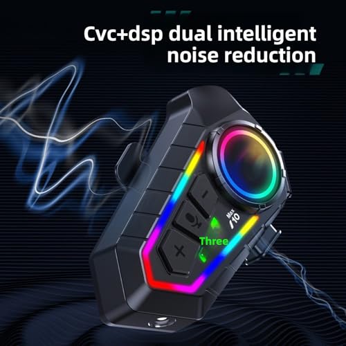 Casque Bluetooth pour moto interphone bidirectionnel et haut-parleurs - 6