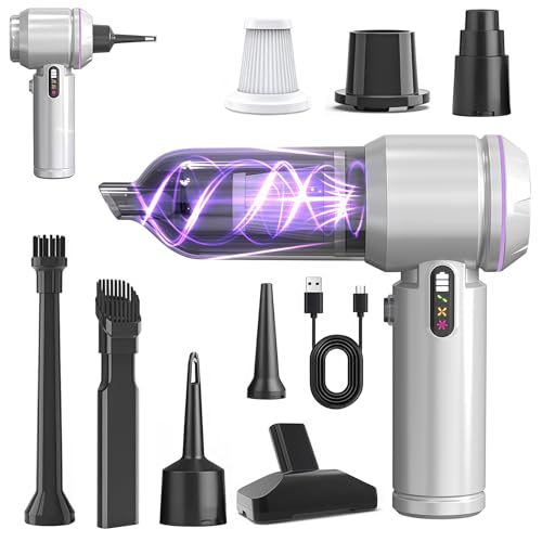 Ninonly Aspirador de Mano 19000Pa 4 en 1 con Motor sin Escobillas y 6 Accesorios Mini Aspirador Recargable 3 Niveles de Succión para Pelo de Mascotas,Coche,Hogar,Oficina Ninonly Aspirador de Mano 19000Pa 4 en 1 con Motor sin Escobillas y 6 Accesorios Mini Aspirador Recargable 3 Niveles de Succión para Pelo de Mascotas,Coche,Hogar,Oficina