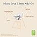 Ergobaby Evolve Baby High Chair Seat Insert and Tray, Dark Wood