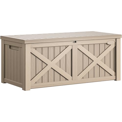 YITAHOME 120-Gallon Waterproof Outdoor Storage Bench