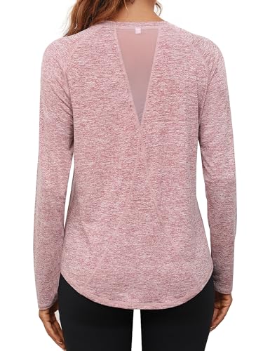 Gyabnw Laufshirt Damen Langarm Sportshirt Fitness Locker Sport Tshirt...