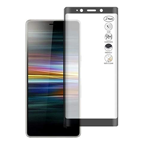 HERCN Sony Xperia L3 5.7' 3D Protector de Pantalla,3D Curvo 9H Dureza Vidrio Templado Protector de Pantalla para Sony Xperia L3 Smartphone (Negro & 2 Pack)
