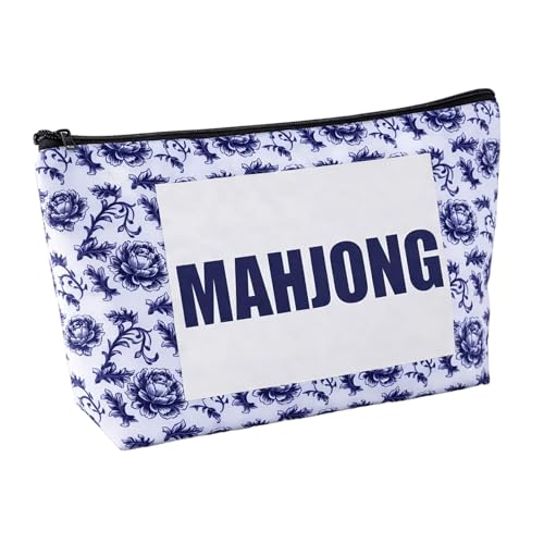 Bolsa para fichas de Mahjong con cierre y diseño compacto