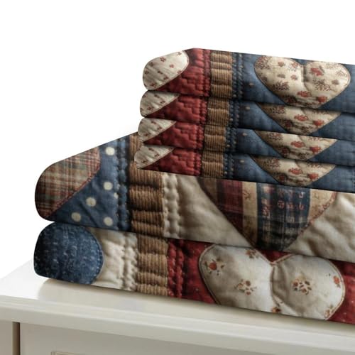Housse de couette imprimé 3D motif cœur super douce