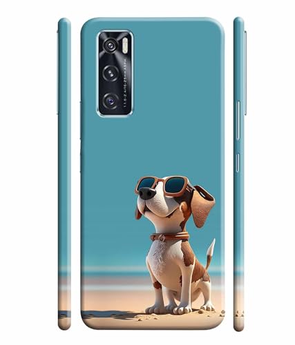 Image of Cute Pet Dog Lover Printed Hard Back Case Cover & Compatible for Vivo V20 SE (Multicolor) - D1814