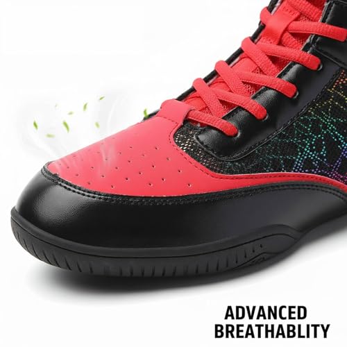 Image of Mens Boxing Shoes Lightweight High Top Wrestling Training Boots | boxing shoes for men Breathable boxing sneakers men wrestling shoe