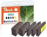 Peach Spar Pack Plus Tintenpatronen kompatibel zu HP No. 953, L0S58AE*2, F6U12AE, F6U13AE, F6U14AE (Mehrfarbig)