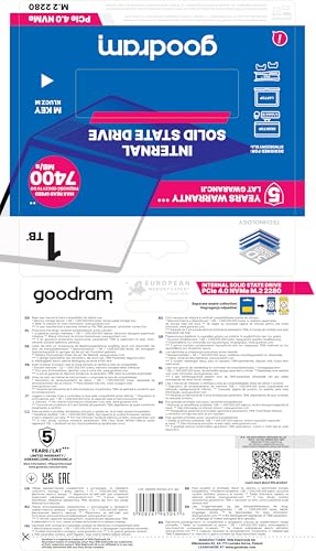 Goodram PX700 SSD SSDPR PX700 01T 80 disque SSD 1 02 To .2 PCI Express 4.0 NVMe 3D NAND Neuf - vue 6