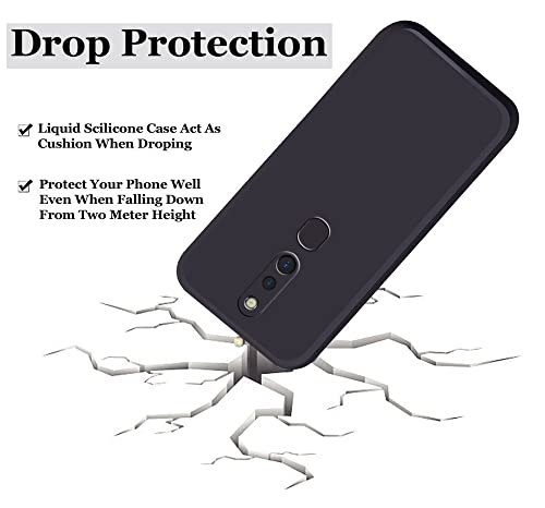 Image of A rtistque Back Cover Case for Oppo F11 Pro with Camera Protection | Shockproof TPU | Stylish Protective Design | Slim Fit | Ultra Matte | Oppo F11 Pro Back Cover - Black