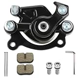 FVRITO Front Disc Brake Caliper with Brake Pads Compatible with SYX Moto 50cc Dirt Bike SSR X-Pro Mototec Coolster Apollo 47cc 49cc 2 Stroke Engine Pocket Bike Mini ATV Quad 4 Wheeler Go Kart Parts