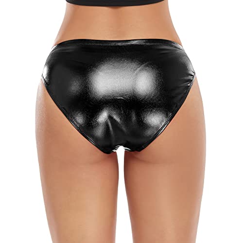 Kepblom Women Shiny Metallic Panty Briefs High Cut Ballet Dance Underwear Shorts #TOP4