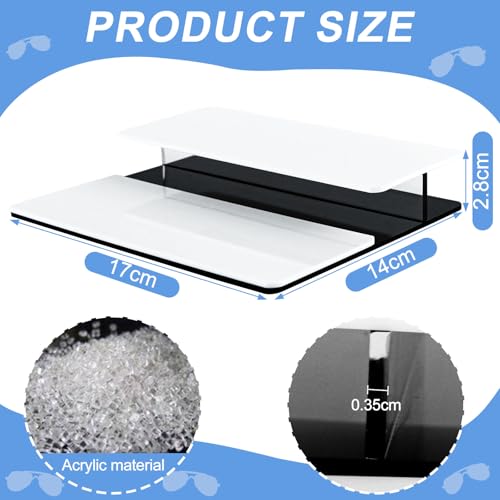 Brillenhalter Acryl, Brillenständer Doppelt, Sonnenbrillen Aufbewahrung für Büros, Schlafzimmer und Optische GeschäFte, Brillenablage Stilvoll und Schön, Brillen Organizer Platzsparend, 1 Stück
