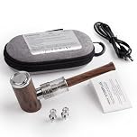 Kamry K1000 Plus electronic cigarette pipe, 1000mAh 30W large vapour, E Cigarette Starter Kit adjustable airflow, E Pipes Vapor Random pack, No liquid No Nicotine (wood)
