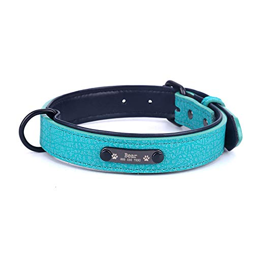 Festnight Transfronteiriça hot new pet collar microfibra de couro PU rotulação colar personalizado c