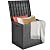 DWVO 30 Gallon Outdoor Storage Box with Side Handles and Lockable Lid, Weatherproof Resin Deck Box for Patio, Cushions, Pool Accessories, Garden Tools, and Supplies - Black