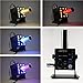 Digital CO2 Jet Machine 12LEDs RGB CO2 Fogger Smoke Cannon DMX512 Smoke Mister Machine Multi-angle Gas Column Fog Machine w/6m Hose, for DJ Concerts Parties Birthday Wedding