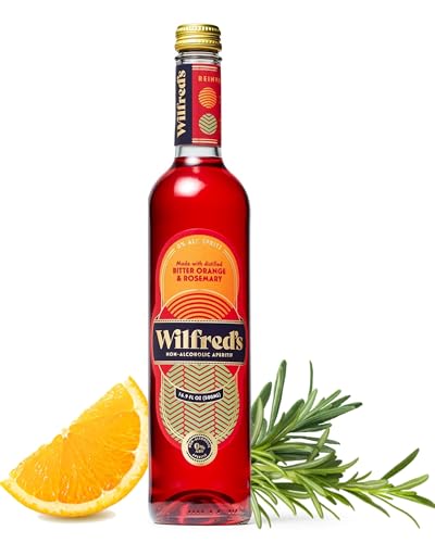 Wilfred's Alcohol-Free Bittersweet Aperitif (0.0%) | Orange, Rosemary & Rhubarb | Non-Alcoholic Spritz Aperitivo | Natural | Gluten-Free | Vegan Friendly | No Alcohol Spirit | 16.9 fl oz, 500ml Bottle