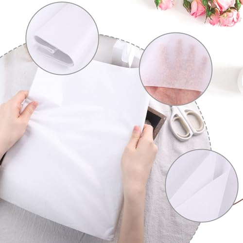 Koogel 120 Sheets White Tissue Paper Bulk, 14 x 20 Inch Gift Wrapping Paper for Wedding Birthday DIY Craft Project