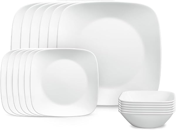 Corelle Vitrelle Square Dinnerware Set 18-Piece