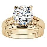 Palm Beach Jewelry PalmBeach Yellow Gold-Plated or Platinum-Plated Sterling Silver...
