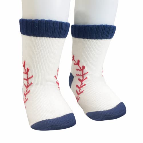 BAICAIYU Baby First Birthday Baseball Socks 2 Pcs Boys and Girls Newborn Socks Medium Tube Cute Baby Baseball Outfit3