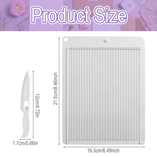 Andibro 6.4\"x 8.5\" Craft Mini Scoring Board & Bone Folder Set, Score and Fold Tool Multi Purpose Scoring Board Scrapbooking Embossing Craft Tool for Card Making Envelope Paper Crafts Envelope Maker