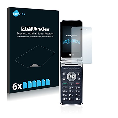 savvies Protector Pantalla Compatible con LG Wine Smart H410 (6 Unidades) Pelicula Ultra Transparente