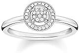 Qualitativ hochwertiger Ring aus 925er Sterlingsilber in verschiedenen Größen erhältlich Die feminine Damenschmuck-Linie aus Sterlingsilber zeichnet sich unter anderem durch ihr einzigartiges, trendbewusstes und funkelndes Design aus Thomas Sabo desi...