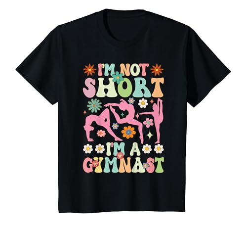 I'm Not Short I'm A Gymnast T-Shirt Youth Black Small