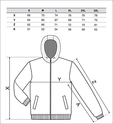 LOCO Ultras Hooligan Ninja Riot Zipperjacke mit eingearbeiteter Sturmhaube L8 (S)