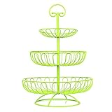 Diese Obstschale mit drei Ebenen ist ideal zur Aufbewahrung und zum Präsentieren von Obst und Gemüse, Kuchen.