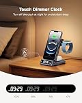 Wireless Charger for Fitbit Versa 4/3/Sense 2/1/Ace LTE, Charging Station for iPhone 17/16/15/14/13, for Samsung S25/S24/S23, 3-in-1 Charger Stand for AirPods/Galaxy Buds, SwanScout 708FB (No Adapter)