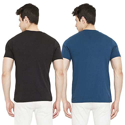 Image of Cotton Solid Regular Fit Half Sleeve T-Shirts for Men