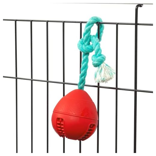 FOSSA Interactive Dog Toys, Crate Training Aids for Puppies, Puzzle Treat Dispenser with Rope